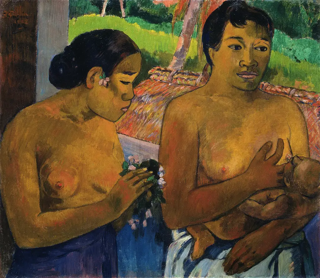 The Offering in Detail Paul Gauguin
